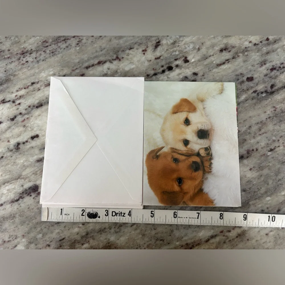 GREETING CARDS | Adorable Dogs & Puppies Set | 10 blank cards with envelopes